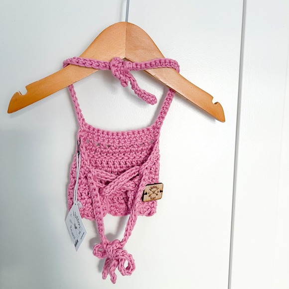 Ella | Crop Top - Pima Cotton Top, Baby Crochet Crop Top, Summer Crochet Crop - Picture 4 of 9